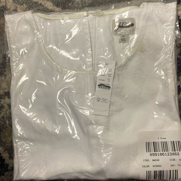 J. Crew Denim shift dress with eyelet hem Item AW340* - Picture 2 of 4